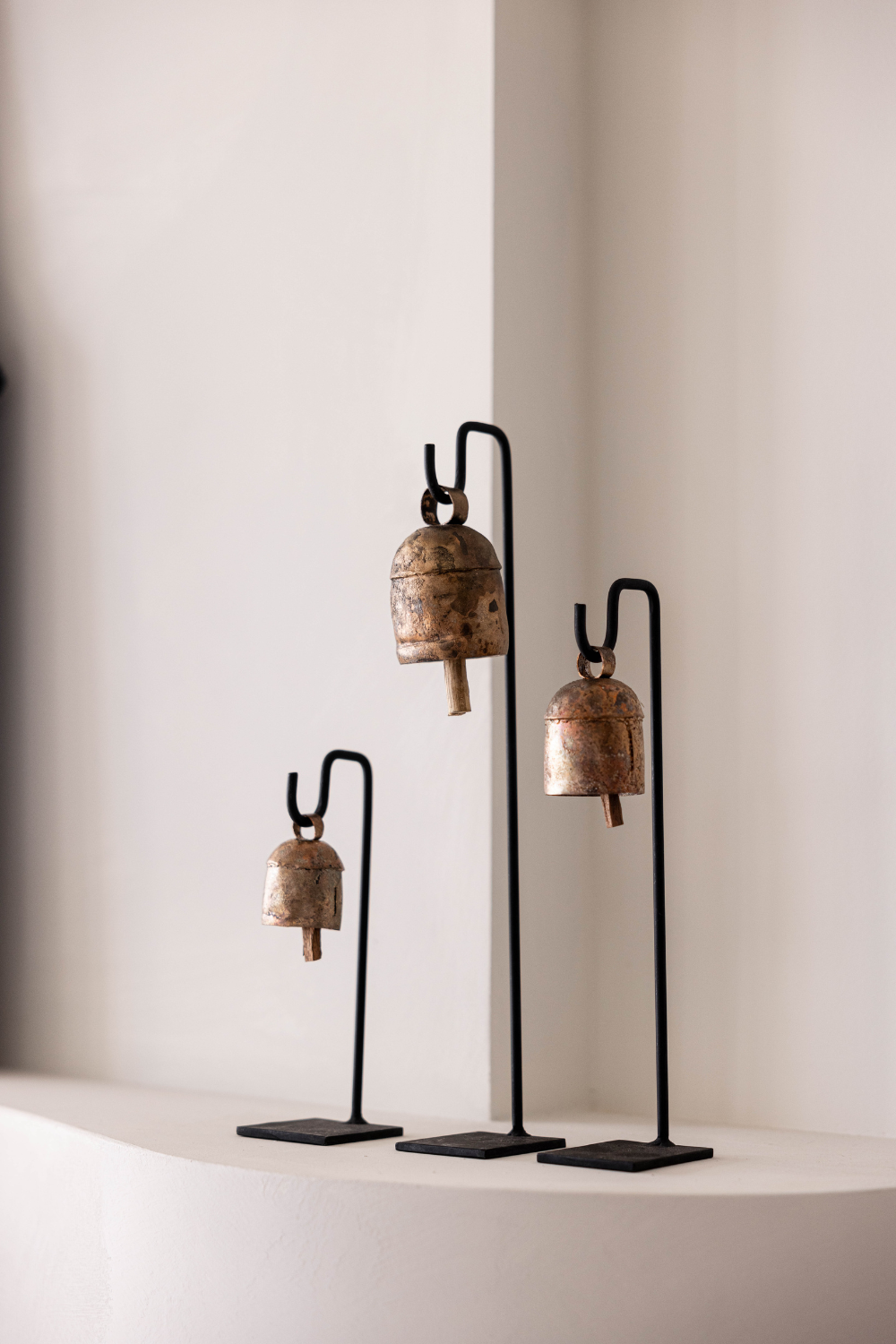 Vintage Inspired Iron Bell Stands