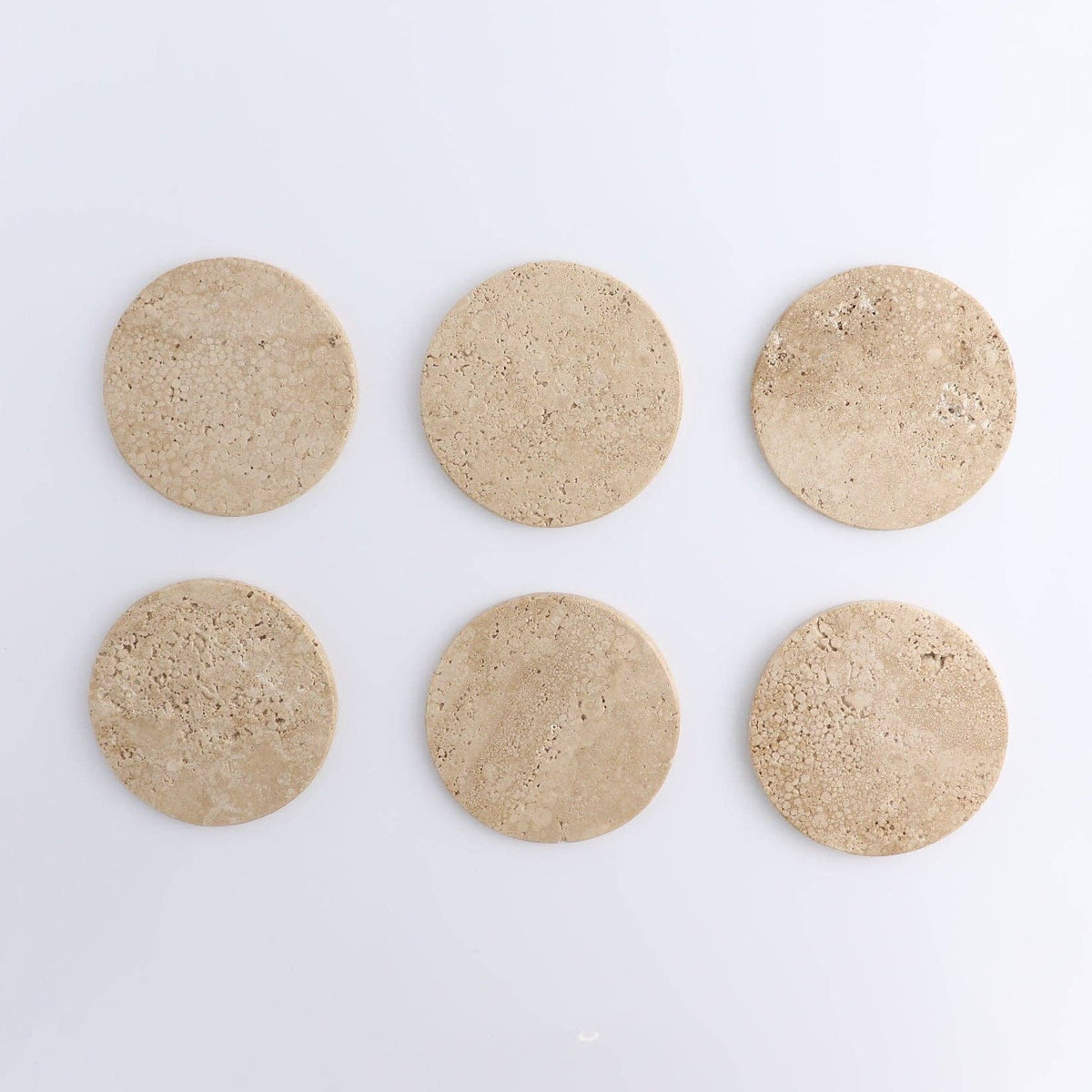 Travertine Coasters Set