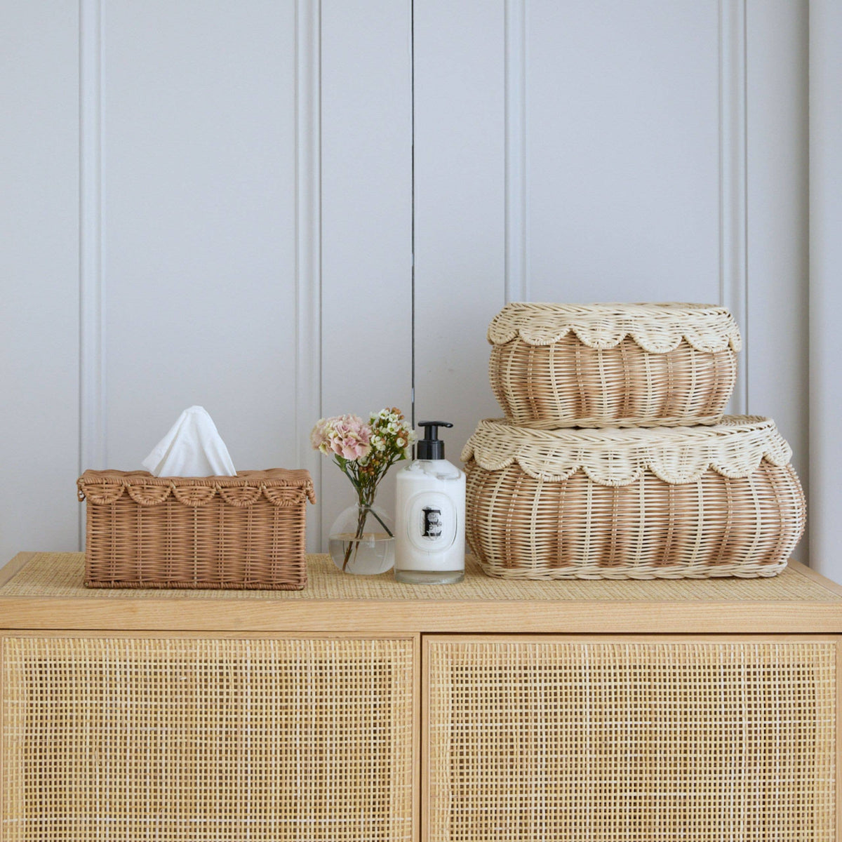 Bonnie Scalloped Rectangle Tissue Box Cover
