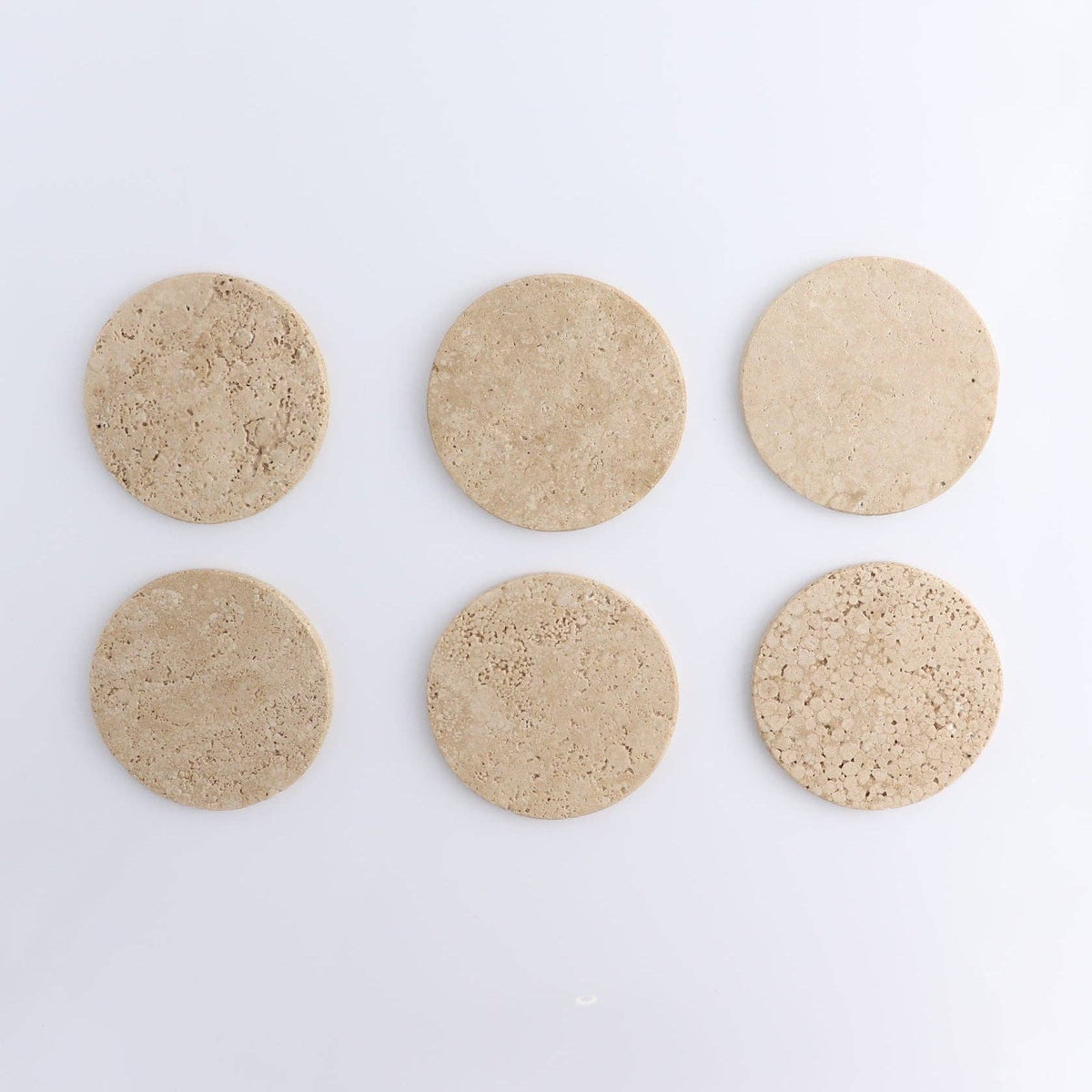 Travertine Coasters Set