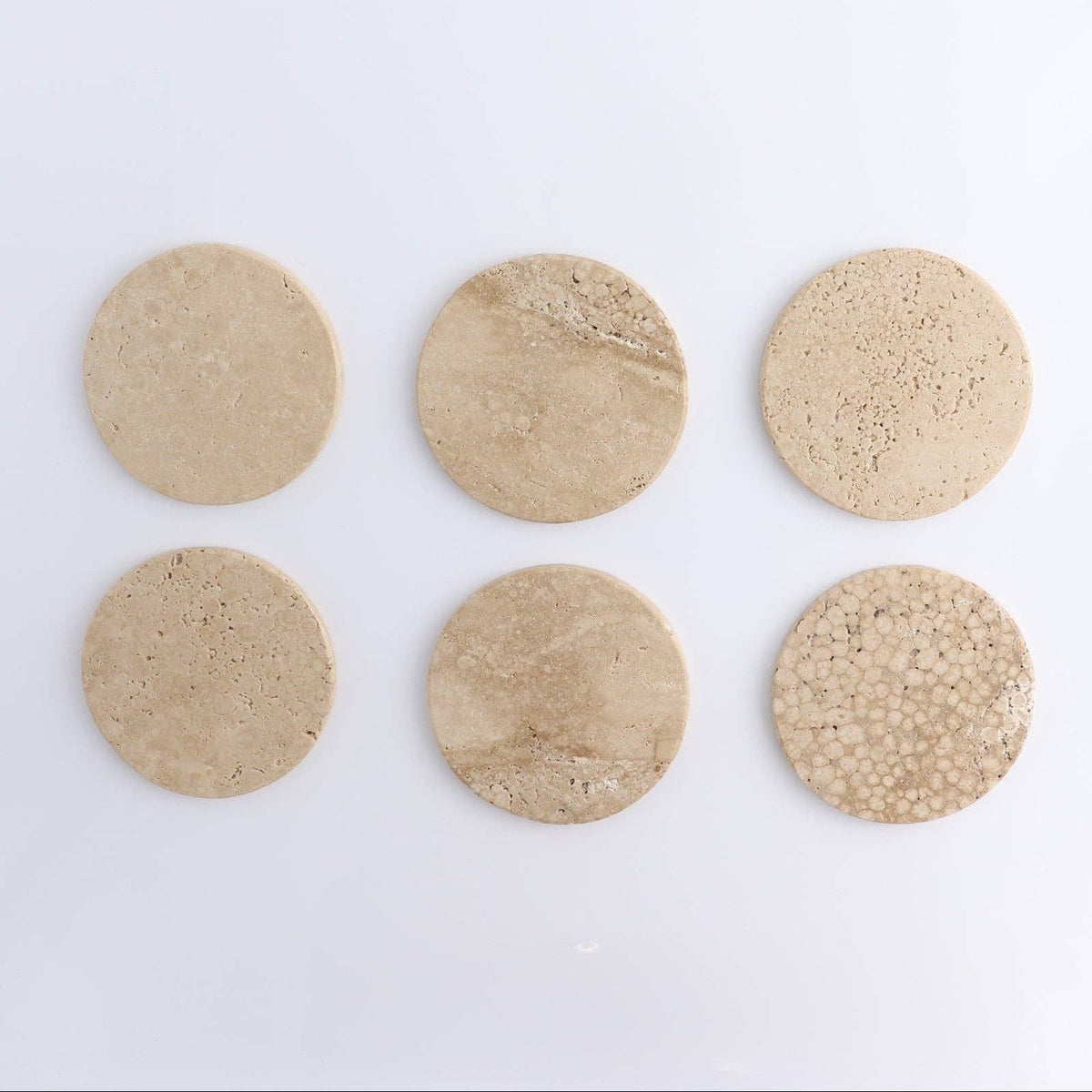 Travertine Coasters Set