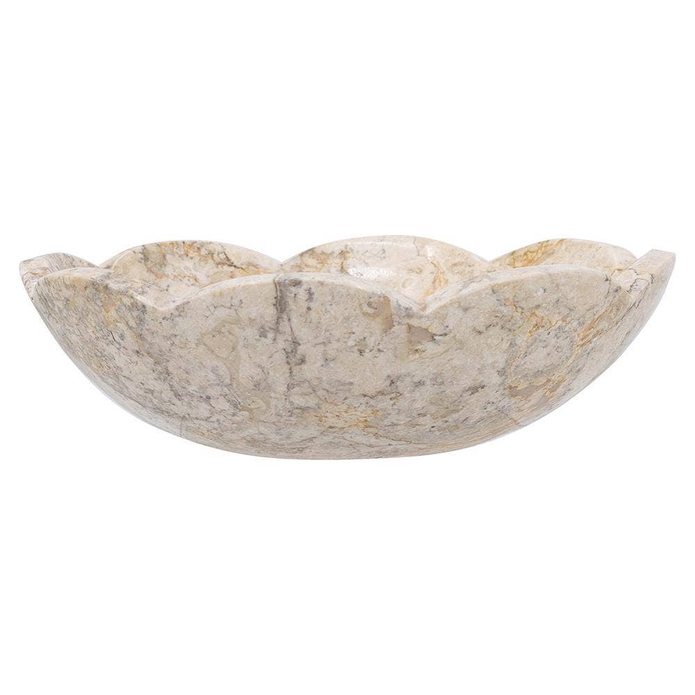 Scalloped Marble Bowl