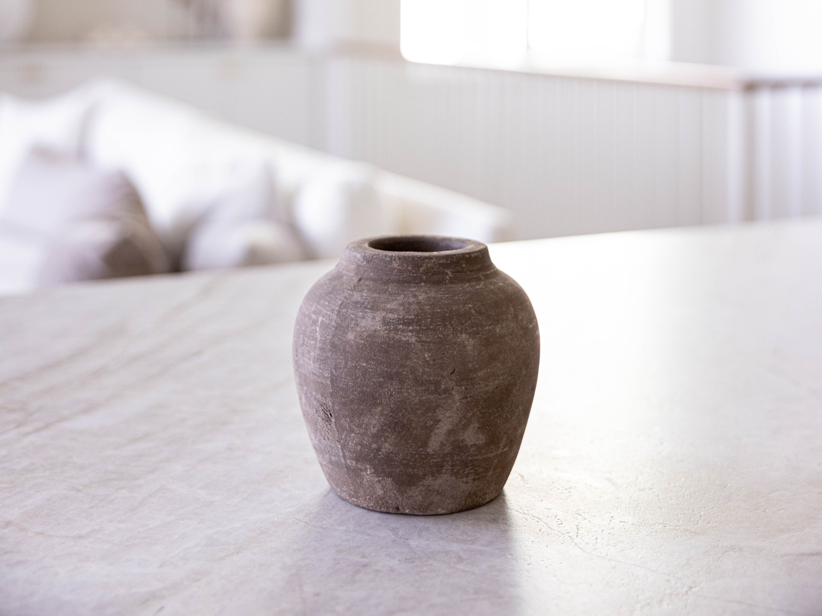 Hugo Grey Wash Round Vase